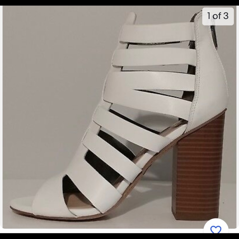 Sam Edelman white chunky heels size 6